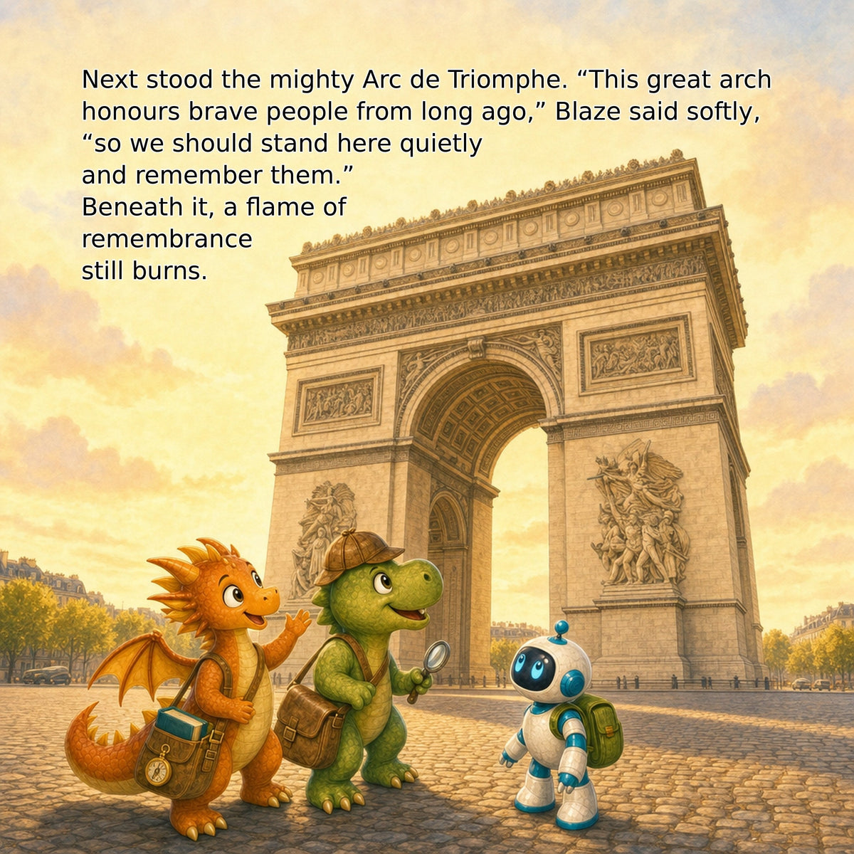 The France-tastic Quest interior page — Arc de Triomphe scene