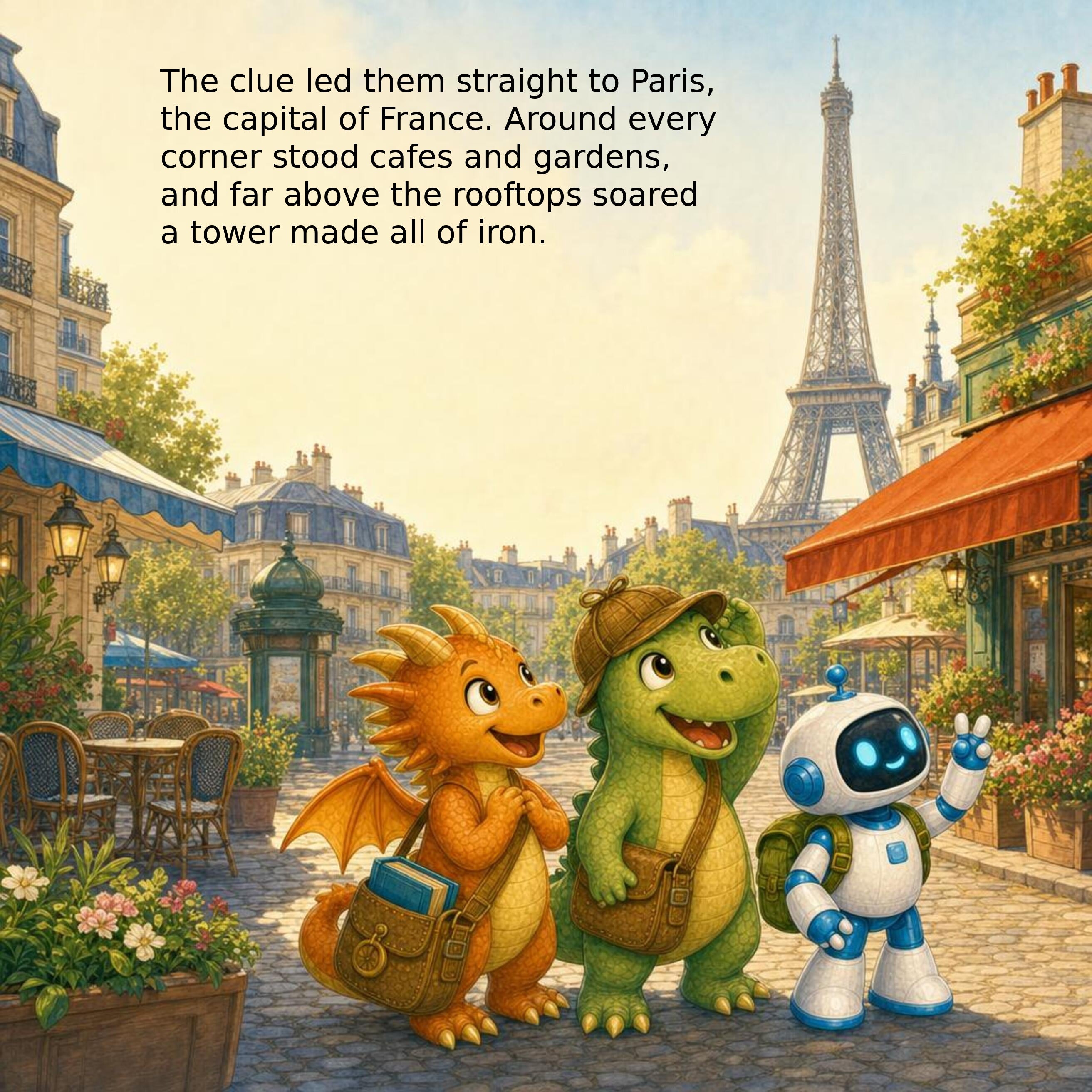 The France-tastic Quest interior page — Bonjour Paris scene