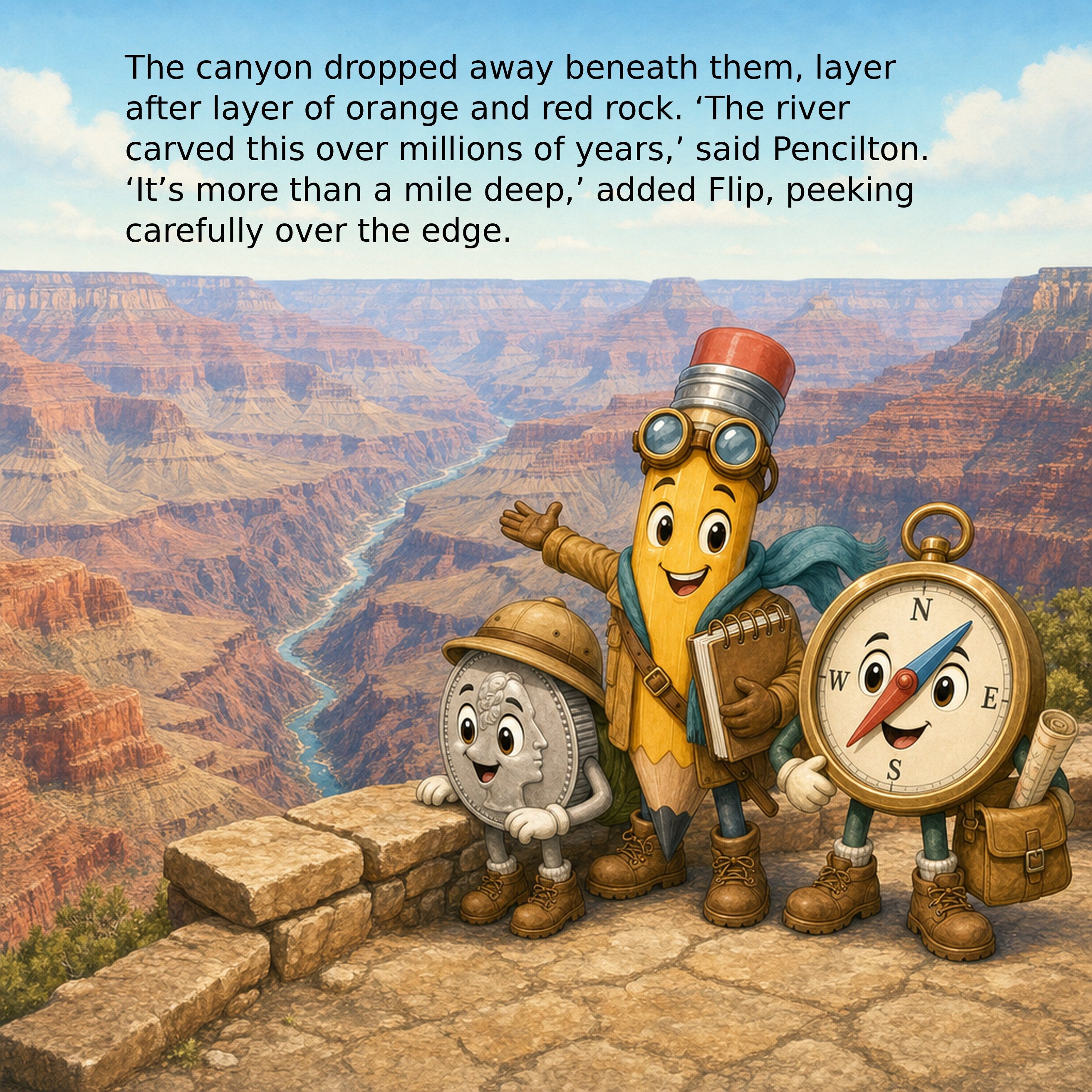 Liberty Clue Quest interior page — exploring the Grand Canyon