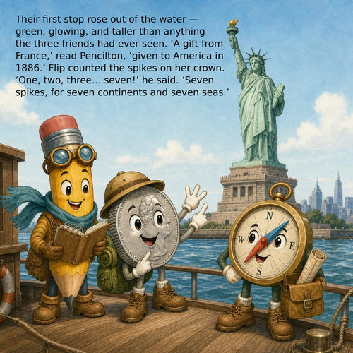 Liberty Clue Quest interior page — arriving at the Statue of Liberty